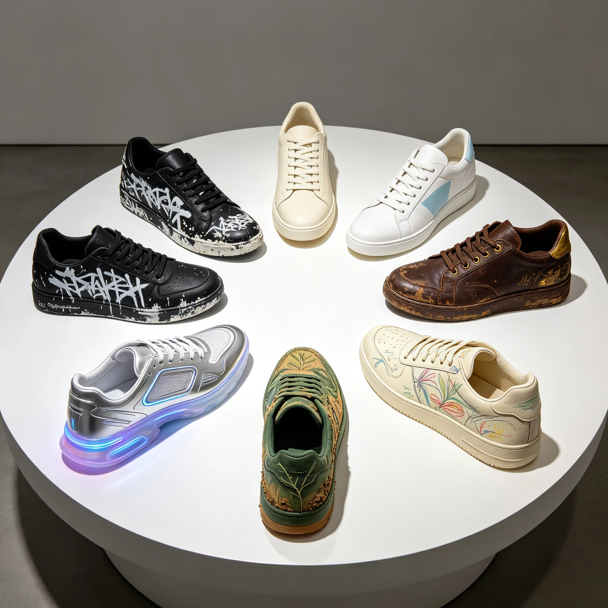 Creative sneaker painting service in trendy styles